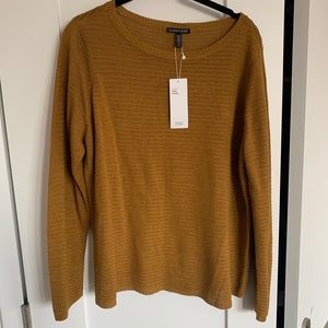 Eileen Fisher mustard sweater (linen and cotton)